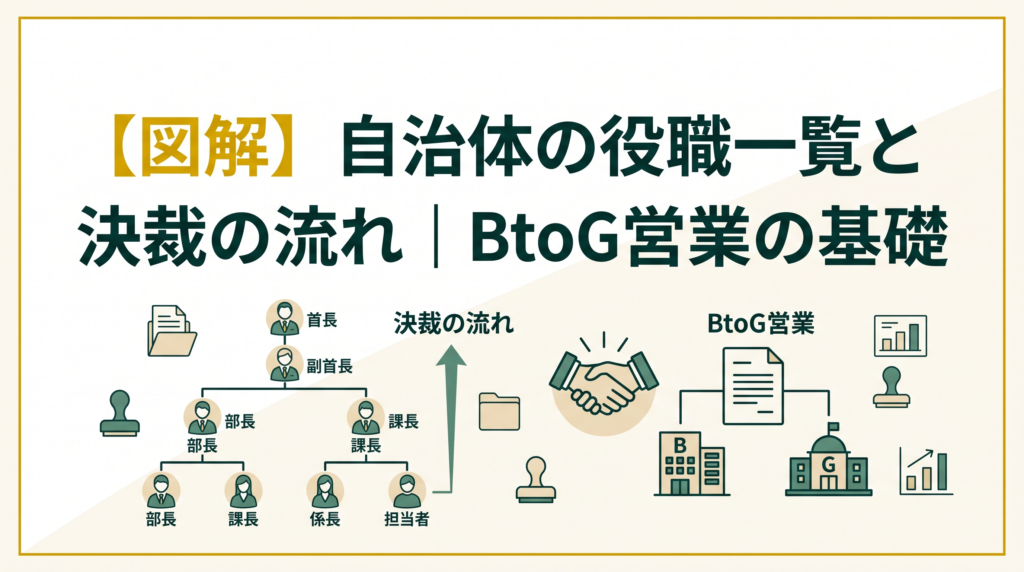 【図解】自治体の役職一覧と決裁の流れ｜BtoG営業の基礎